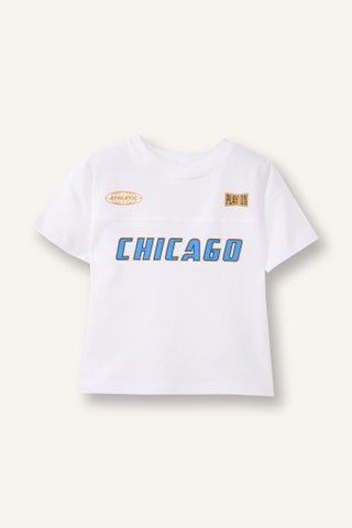 White BabyBoy Baby Boy Oversize Fit Printed Short Sleeve T-Shirt Casual
